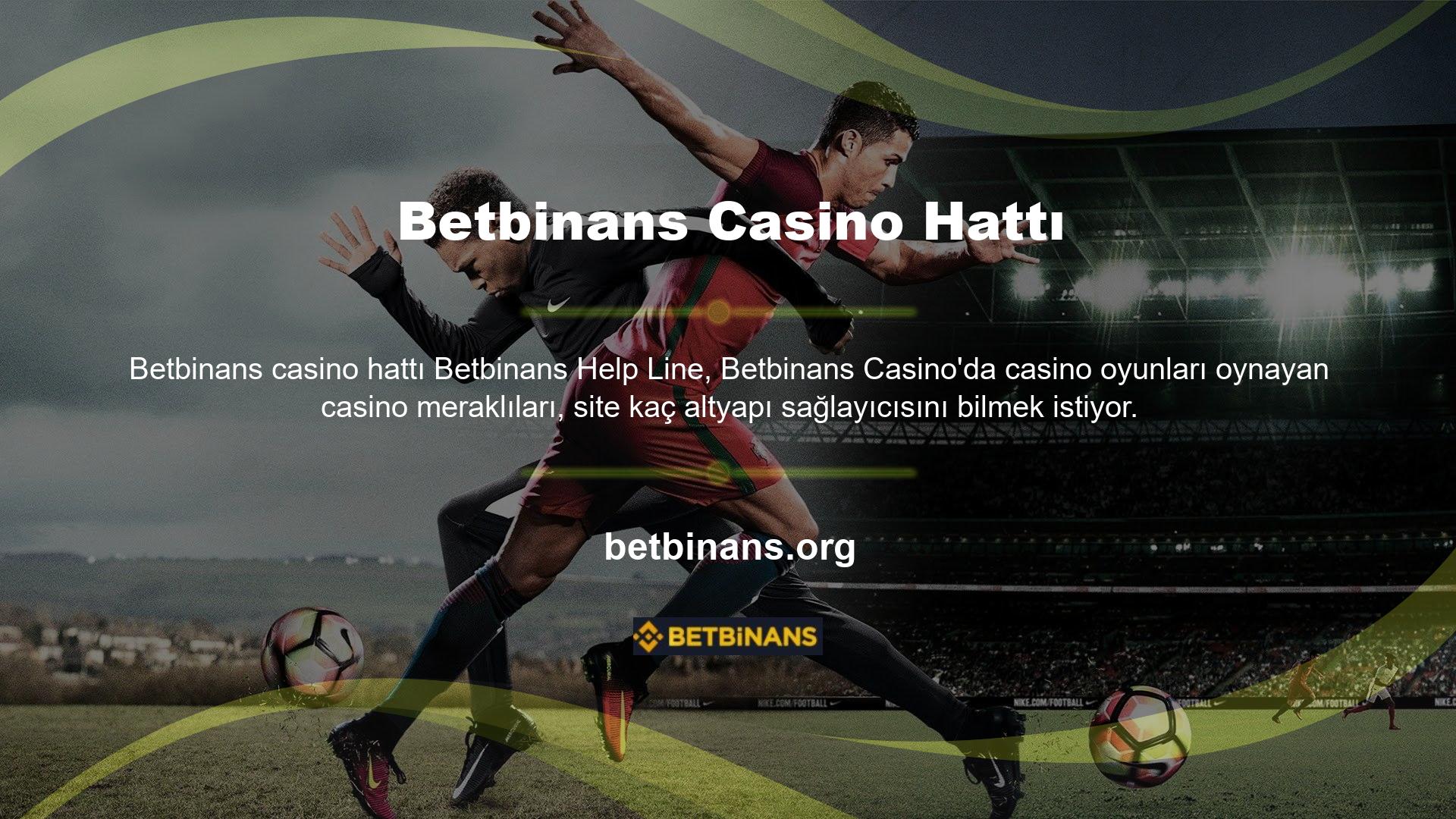 Betbinans adresi olarak, kullanıcıyı bu konuda bilgilendiren ve web sitesindeki altyapı sağlayıcısı hakkında konuşan casino ortağını tartışacağız